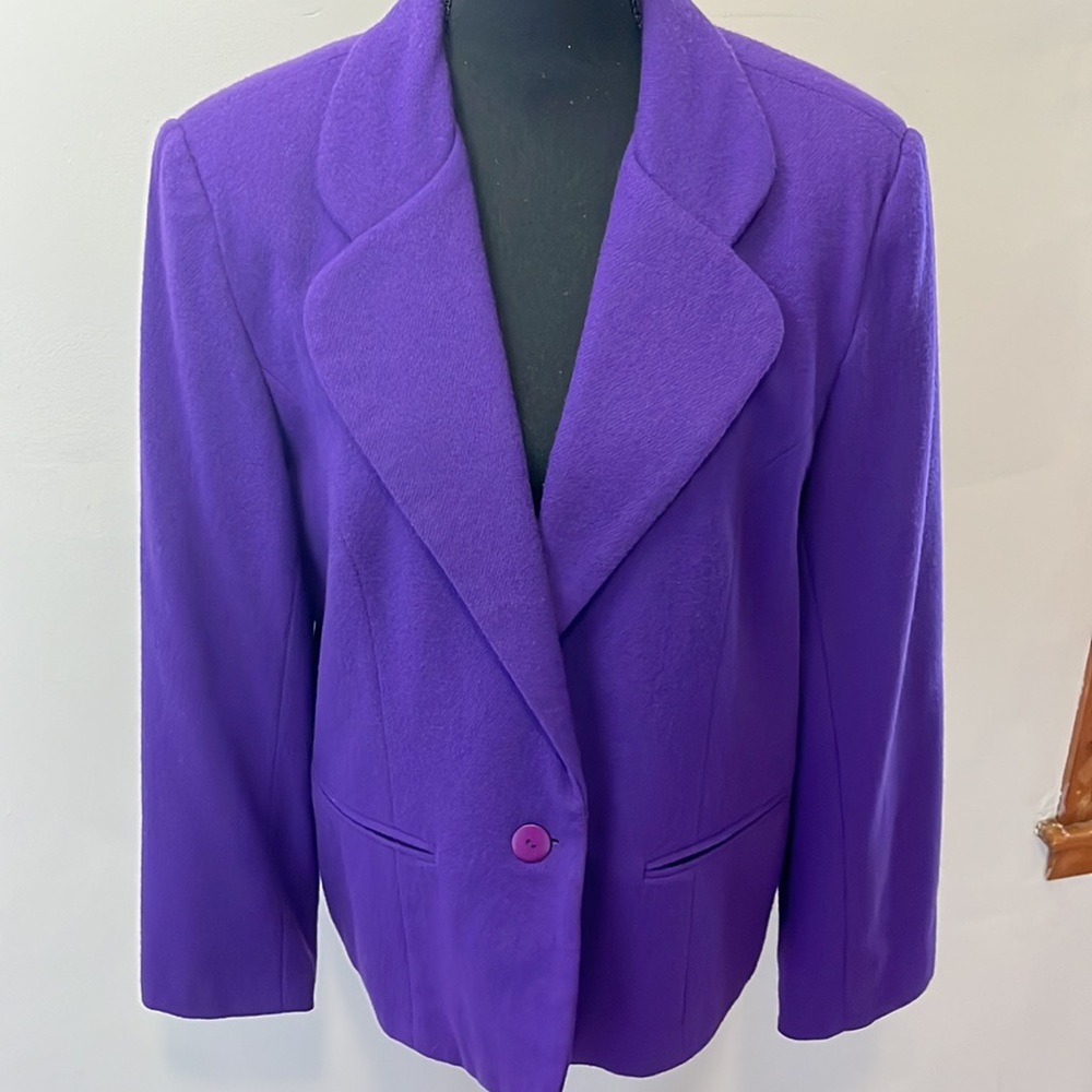 Vintage Purple Wool Blazer